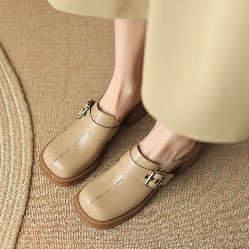 Mirel Genuine Leather Mules