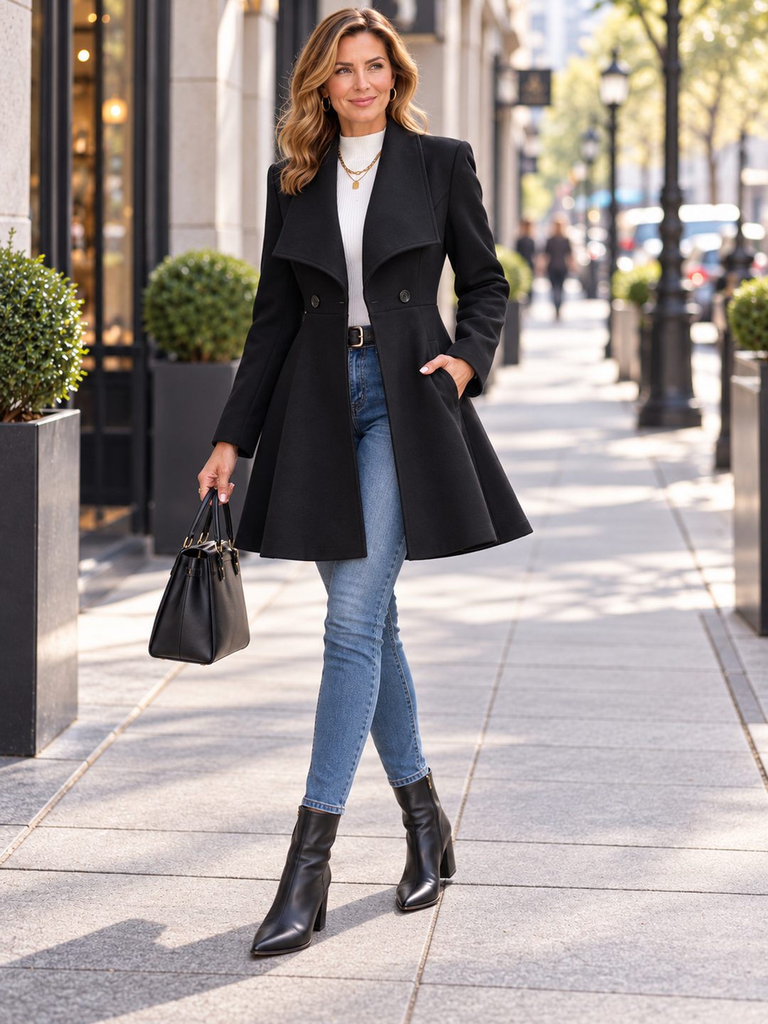 Lynn | Women's Elegant Slim Fit Lapel Coat
