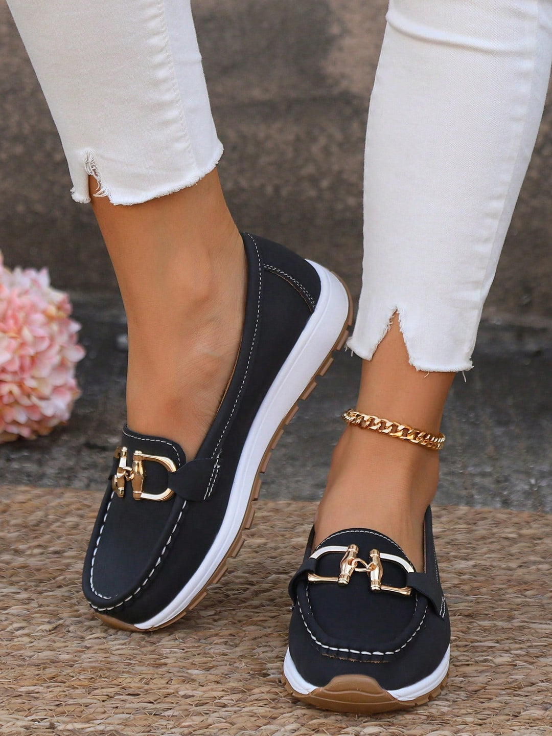 Christine | Chic Buckle Loafers