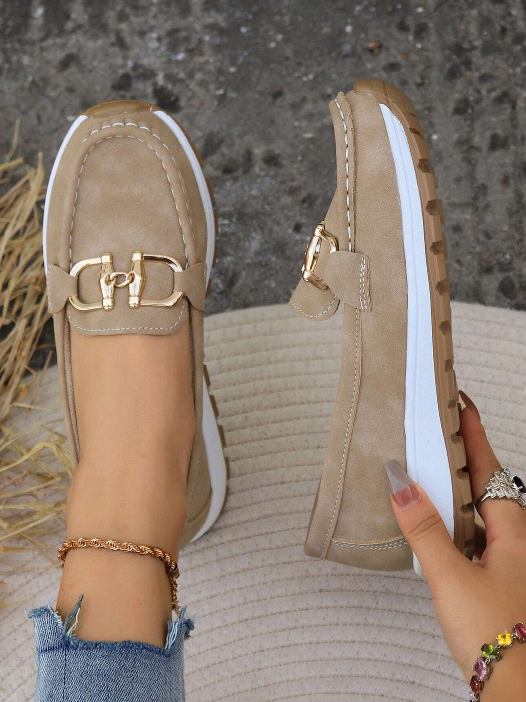 Christine | Chic Buckle Loafers