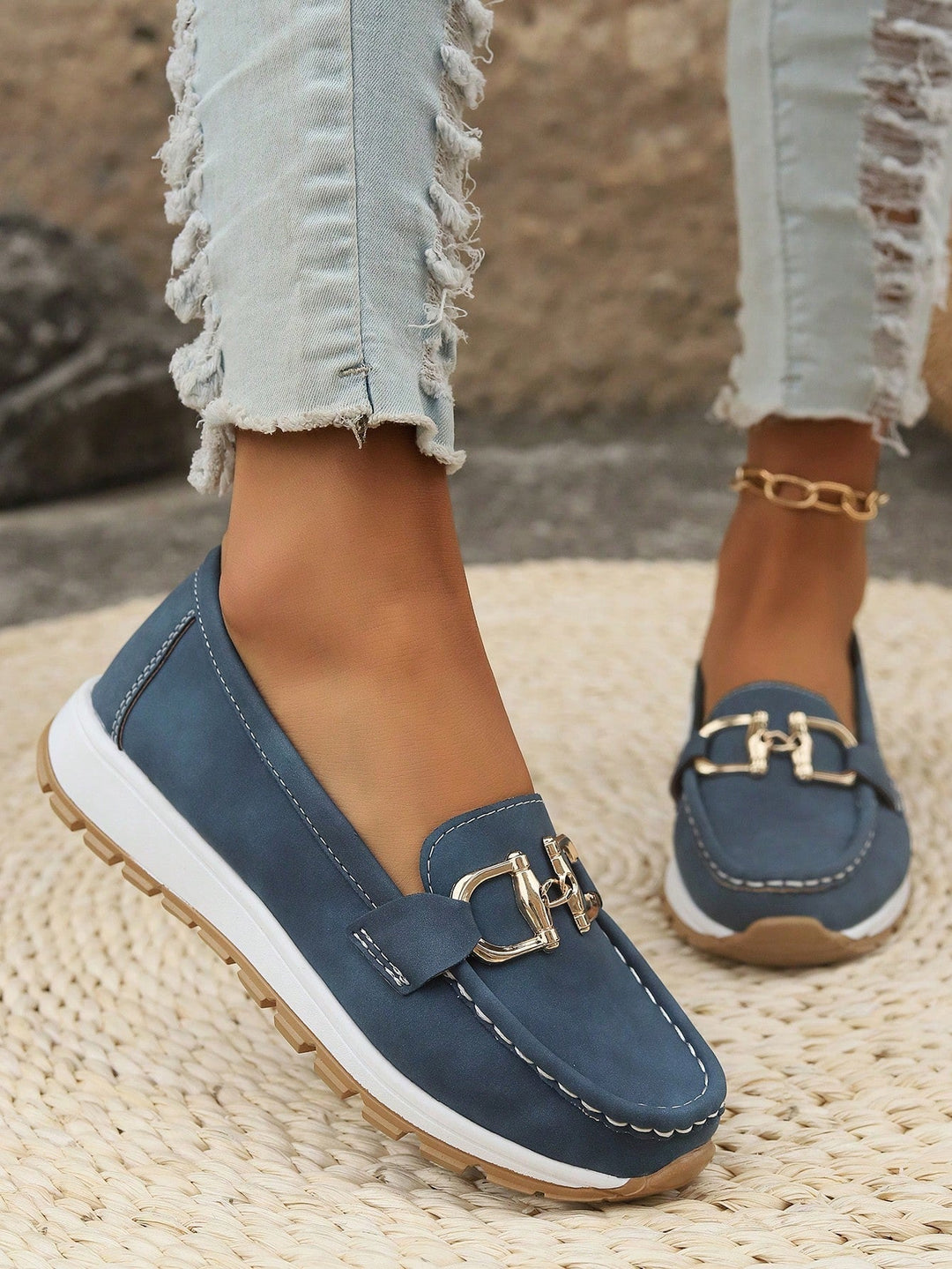 Christine | Chic Buckle Loafers
