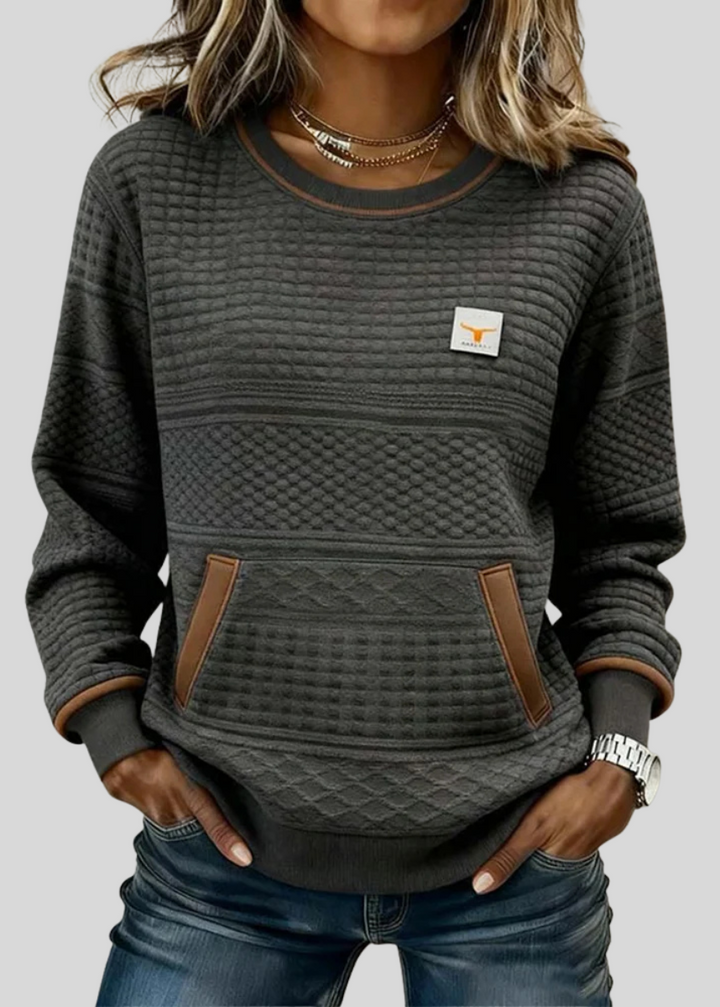 Ella | Colourblock Sweatshirt with Kangaroo Pocket