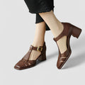 Beatrice | Orthopedic T-Strap Block Heels