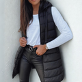 Linda | Casual Sleeveless Hood Long Puffer Vest