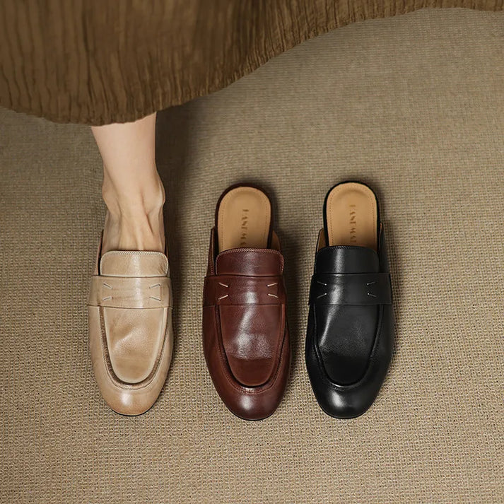 Aurora Genuine Leather Mules