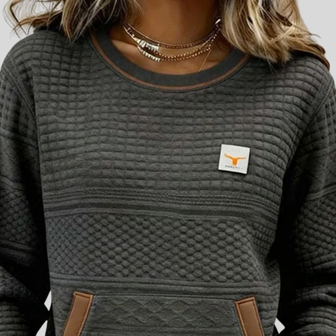 Ella | Colourblock Sweatshirt with Kangaroo Pocket
