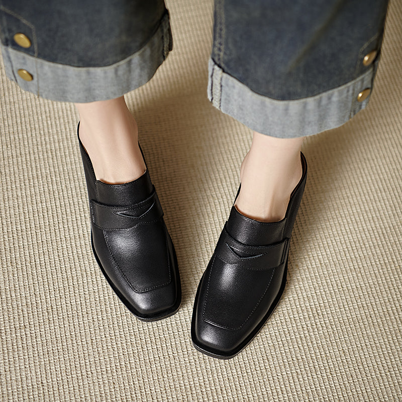 Lola Genuine Leather Mules