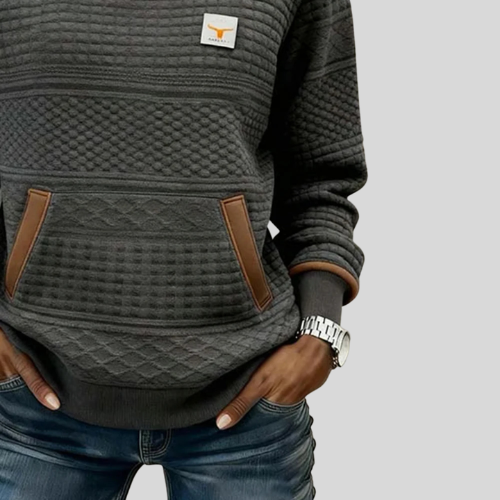 Ella | Colourblock Sweatshirt with Kangaroo Pocket