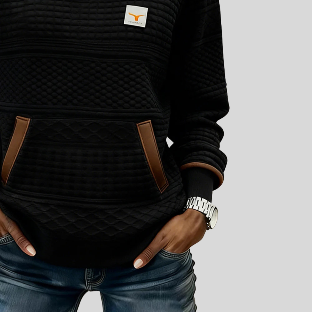 Ella | Colourblock Sweatshirt with Kangaroo Pocket