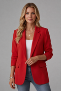 Francesca | Women's Single Button Notched Lapel Blazer