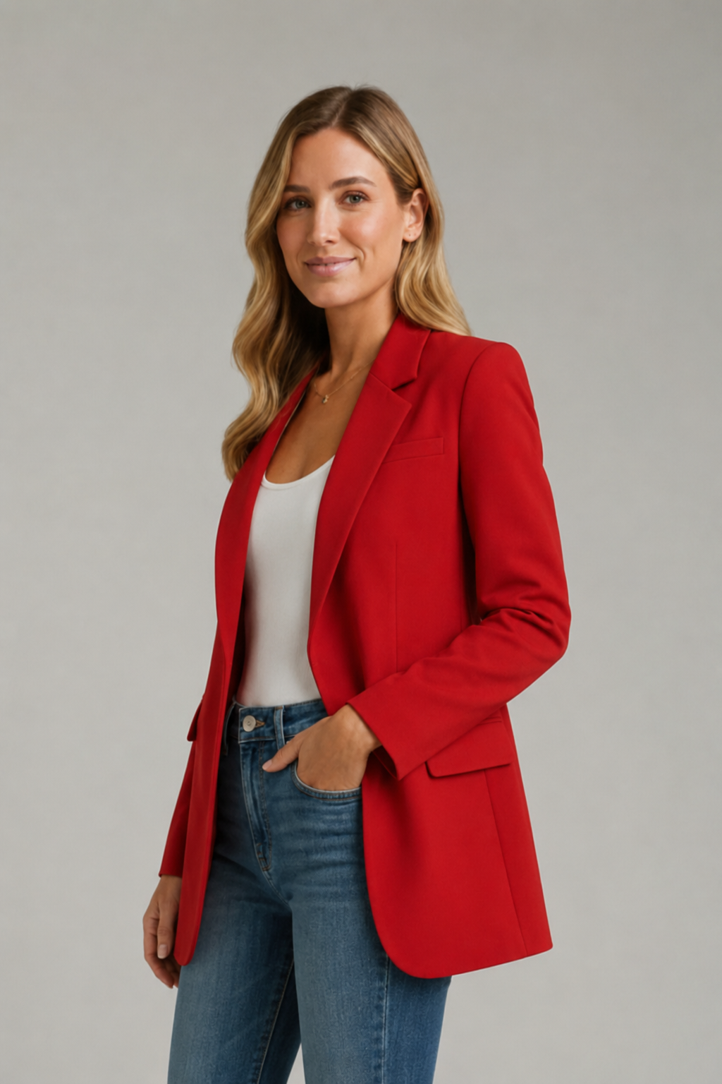 Francesca | Women's Single Button Notched Lapel Blazer
