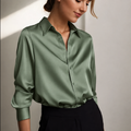 Thessaly | Women's Collared Long Sleeve Button Down Blouse