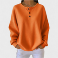 Women’s Waffle Knit Button Neck Pullover Sweater