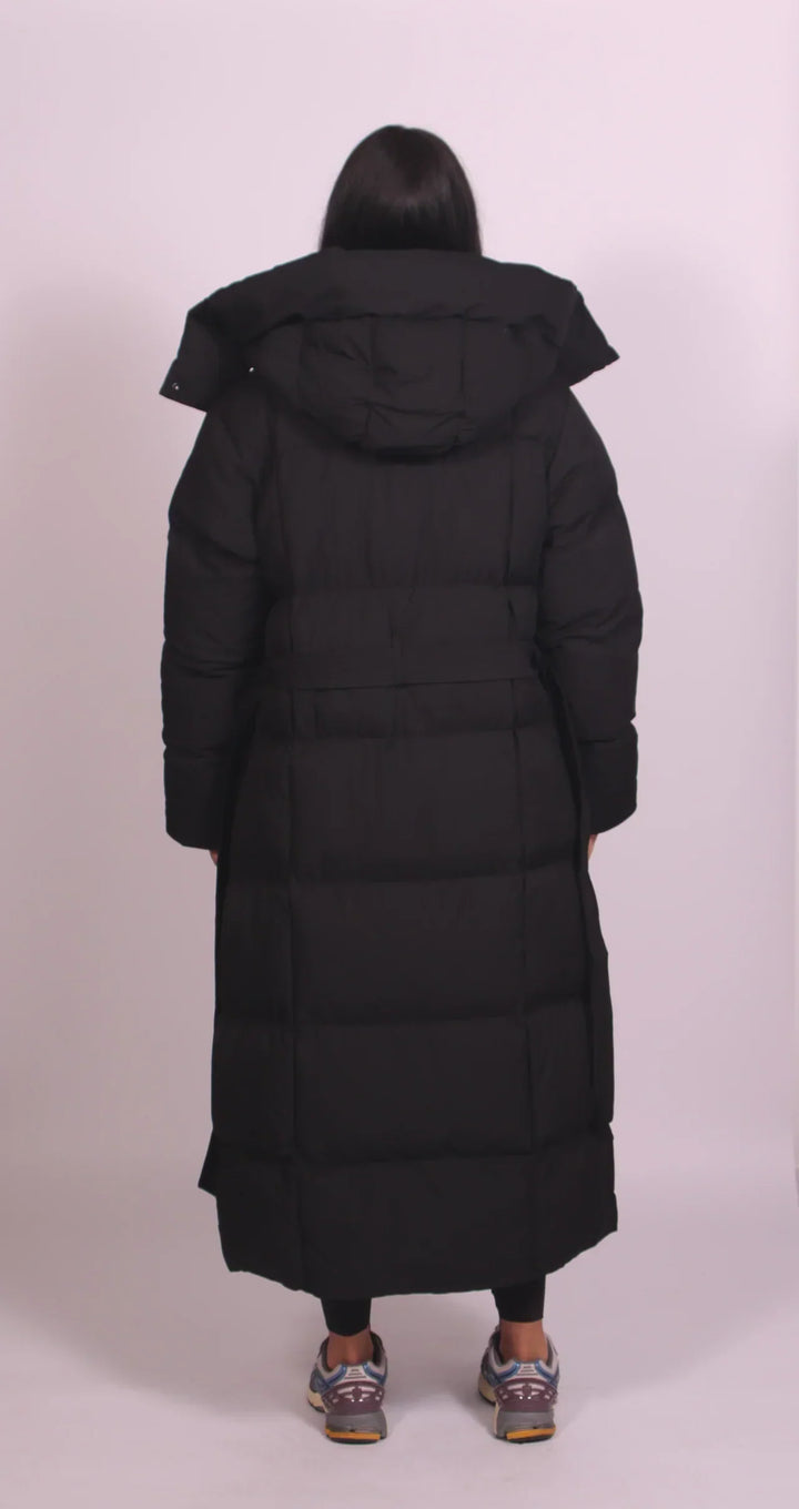 Christine | Long Belted Puffer Coat