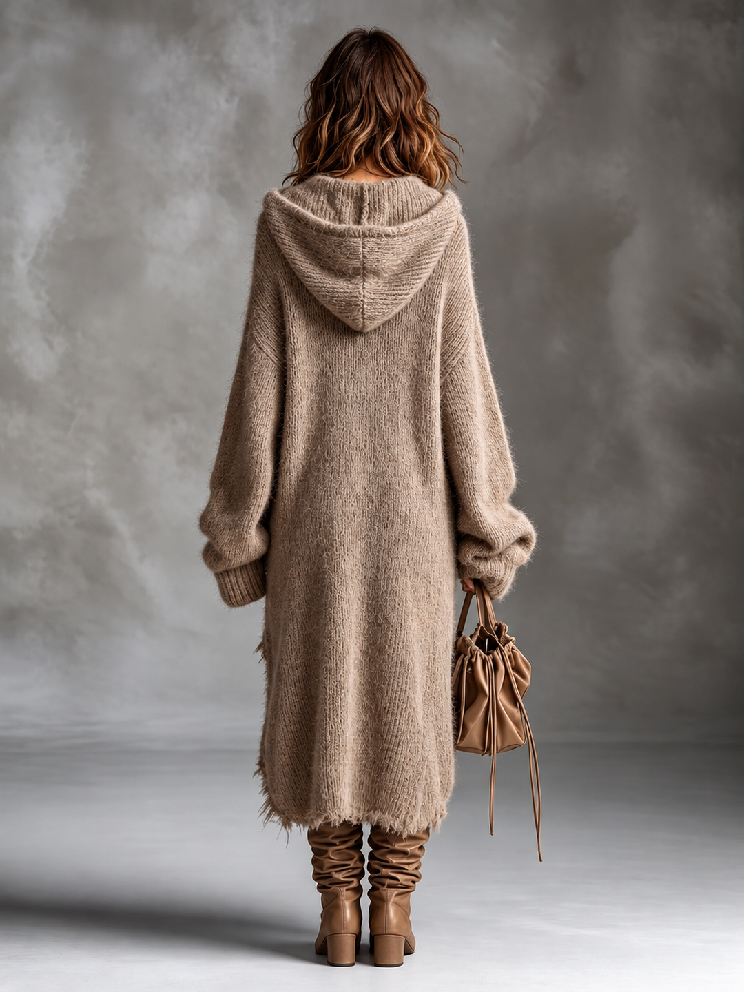 Linda | Soft Oversized Hooded Knit Dress