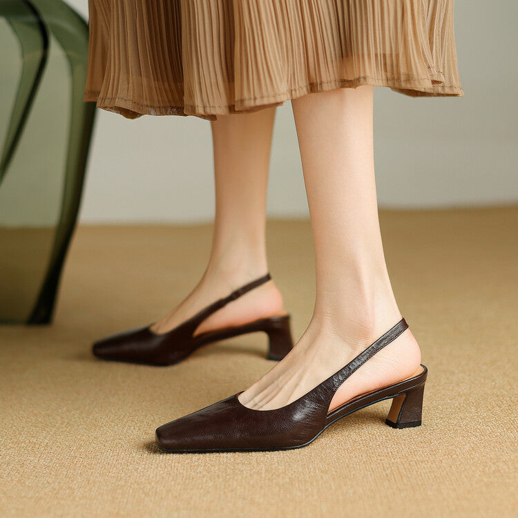 Ersa Genuine Leather Slingbacks