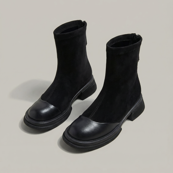 Marie | Low-Heel Round-Toe Ankle Boots