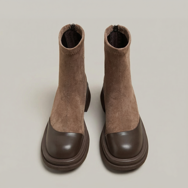 Marie | Low-Heel Round-Toe Ankle Boots