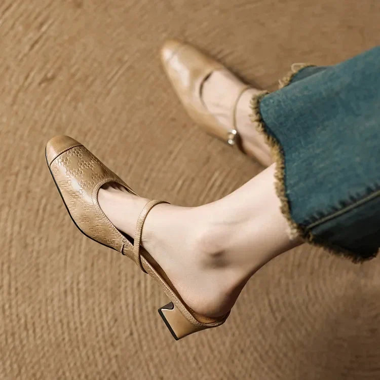 Becky Genuine Leather Mules