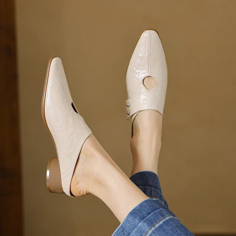 Olga Genuine Leather Mules