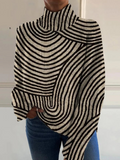 Women’s Graphic Print Long Sleeve Turtleneck Top