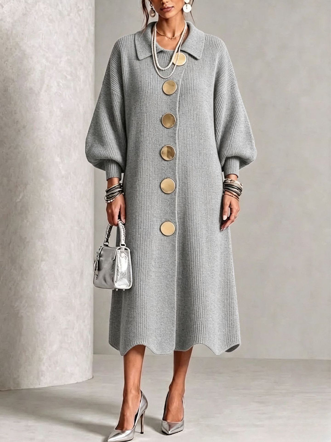 Colleen | Long Sleeve Button-Down Dress