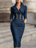Brookelyn | Denim Midi Dress