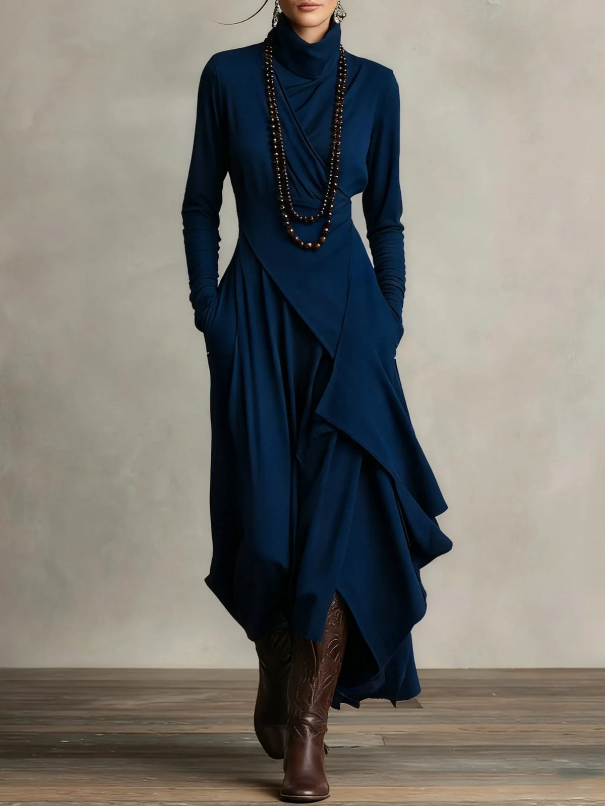 Arielle - Asymmetric Draped Maxi Dress