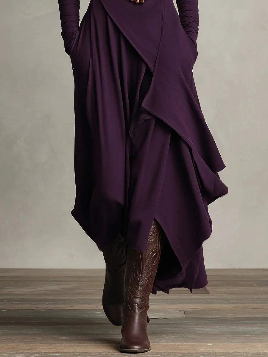 Arielle - Asymmetric Draped Maxi Dress