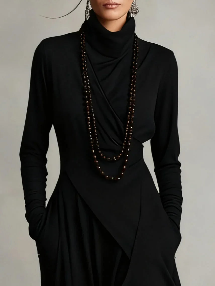 Arielle - Asymmetric Draped Maxi Dress