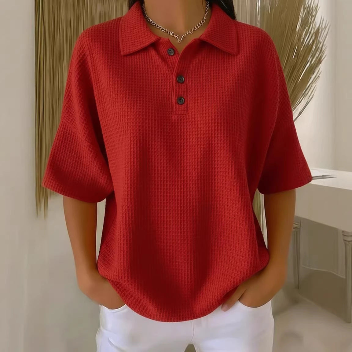Brenna | Women's Collared Short Sleeve Polo Top