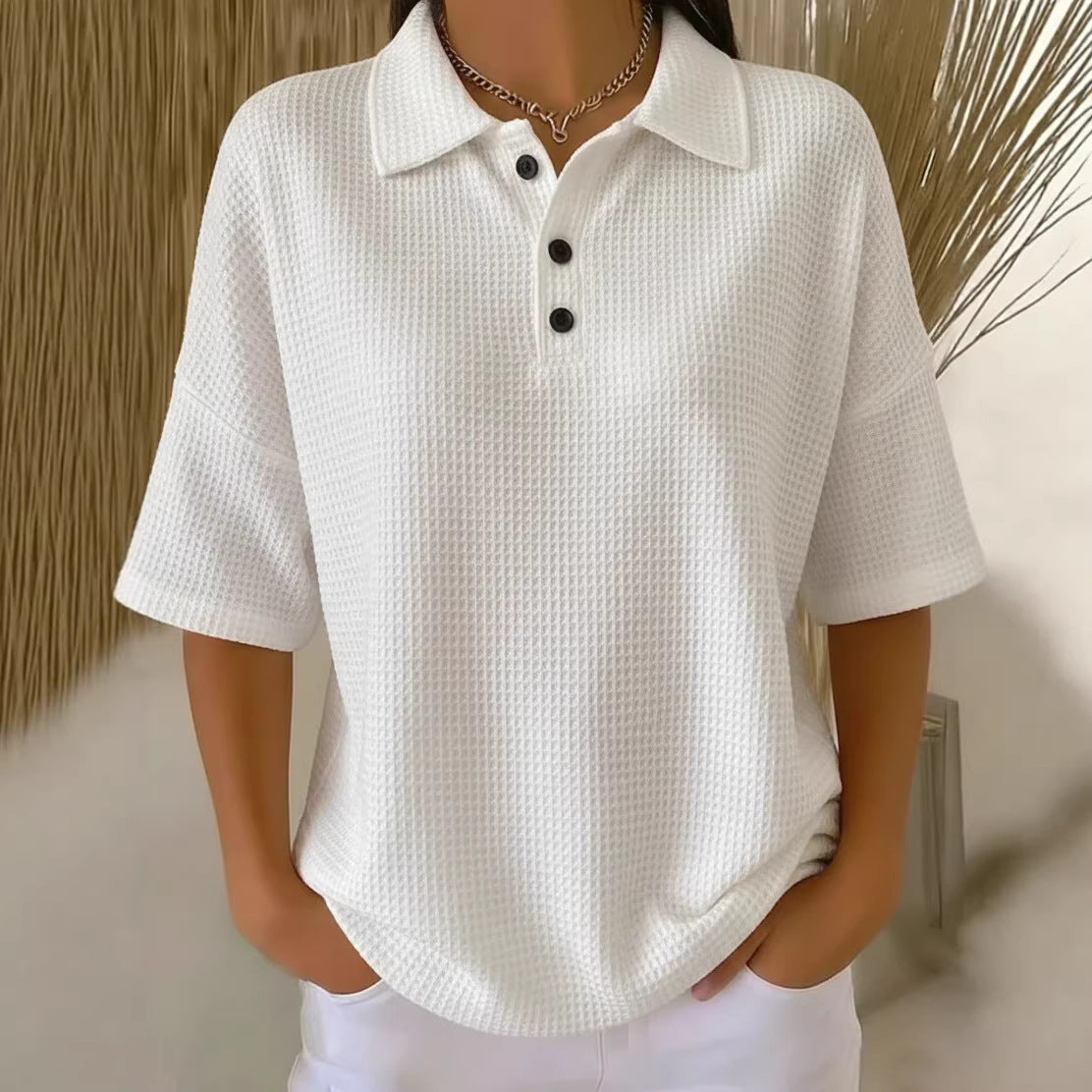 Brenna | Women's Collared Short Sleeve Polo Top