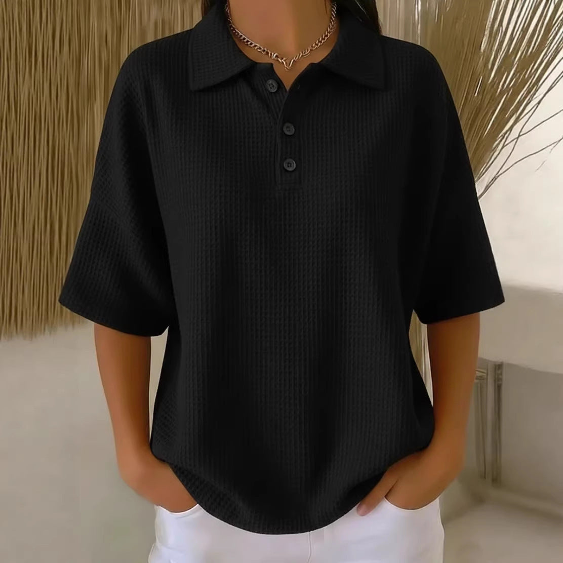 Brenna | Women's Collared Short Sleeve Polo Top