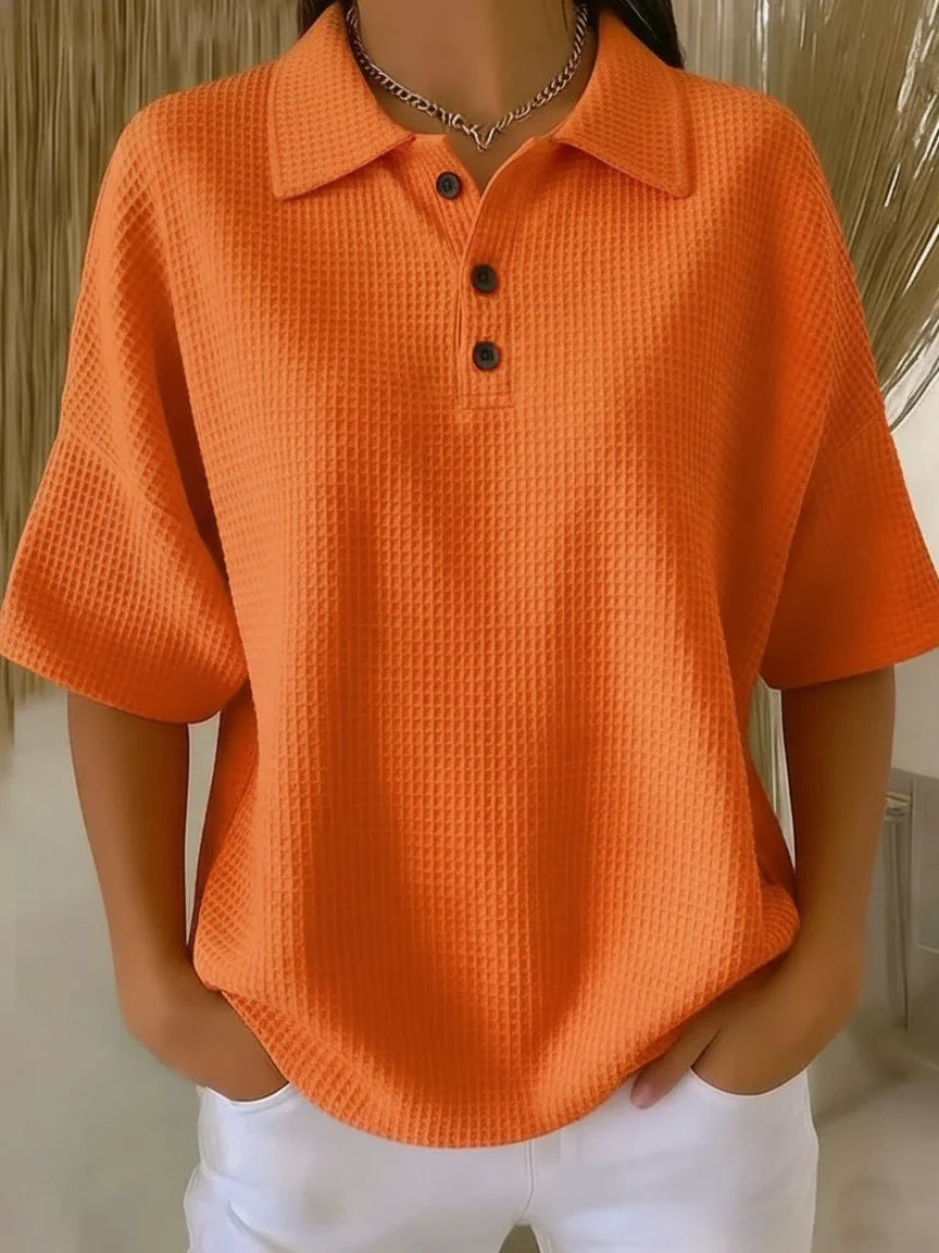 Brenna | Women's Collared Short Sleeve Polo Top