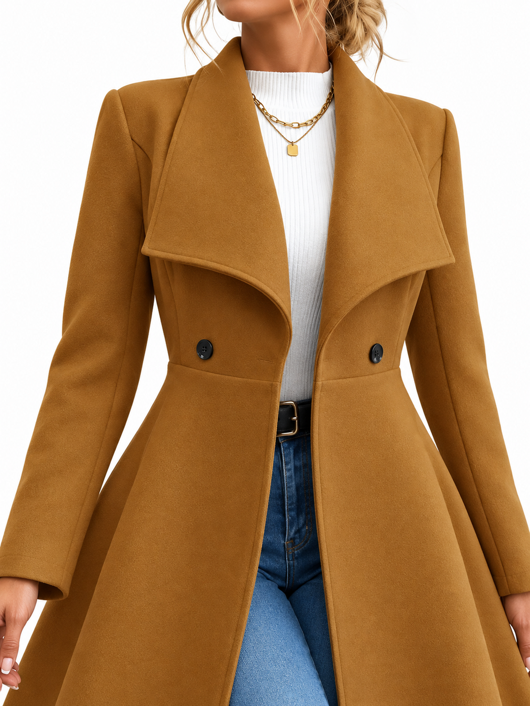 Lynn | Women's Elegant Slim Fit Lapel Coat