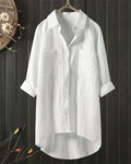 Calista | Women's Collared Button-Down Long Sleeve Blouse