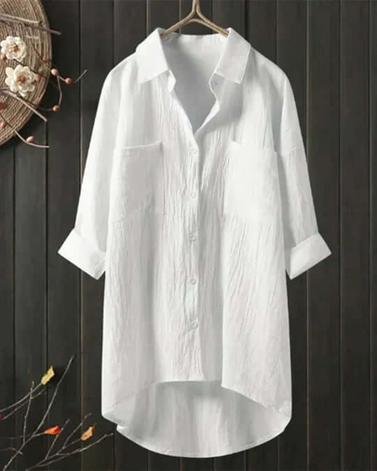 Calista | Women's Collared Button-Down Long Sleeve Blouse