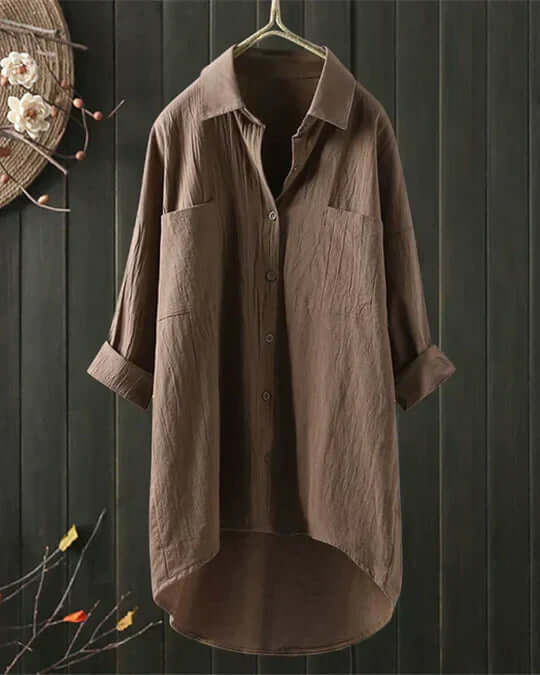 Calista | Women's Collared Button-Down Long Sleeve Blouse