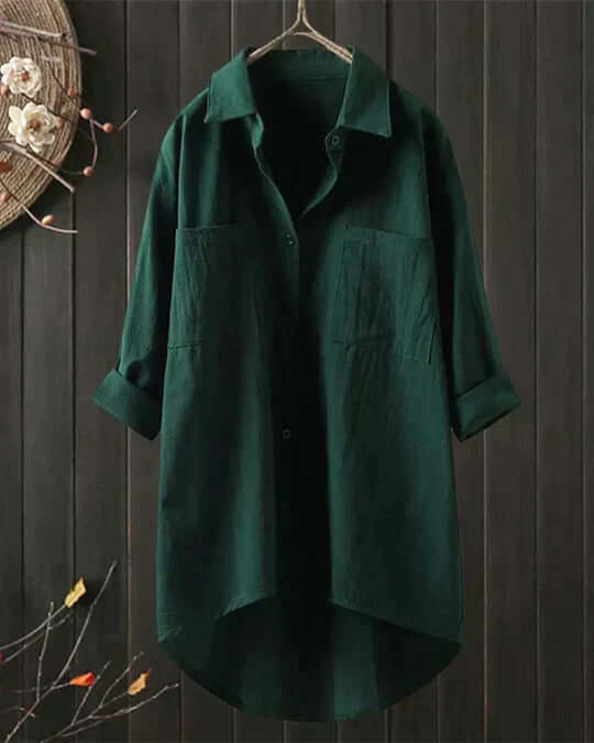 Calista | Women's Collared Button-Down Long Sleeve Blouse