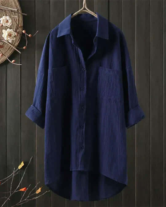 Calista | Women's Collared Button-Down Long Sleeve Blouse