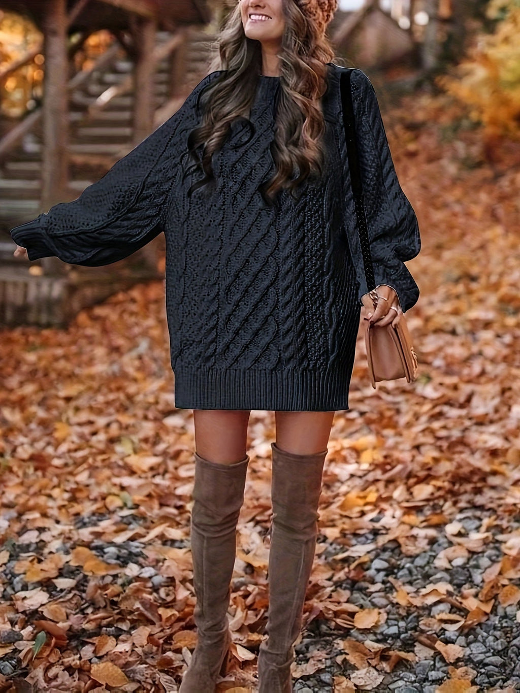 Calloway | Women's Cable Knit Sweater Dress