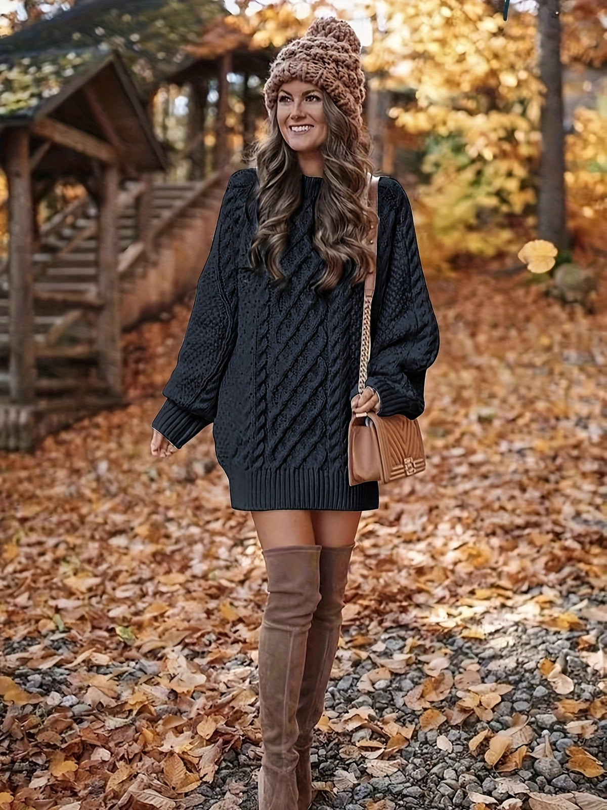 Calloway | Women's Cable Knit Sweater Dress