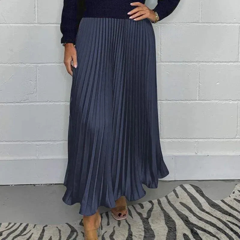 Calveth | Women's Pleated Midi Sweater Dress