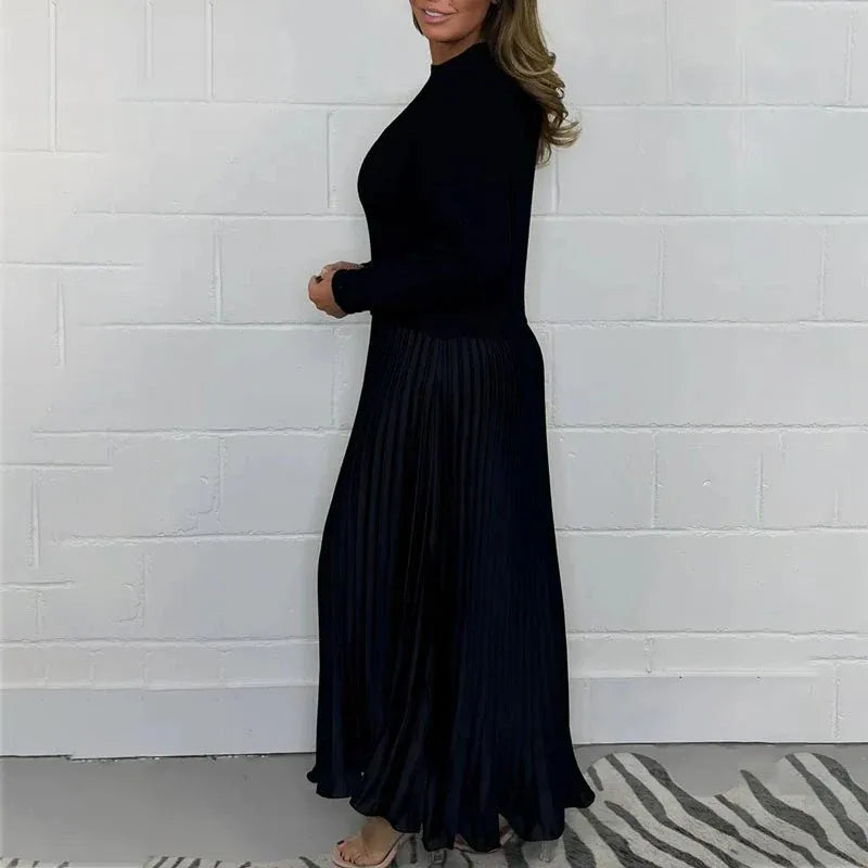 Calveth | Women's Pleated Midi Sweater Dress