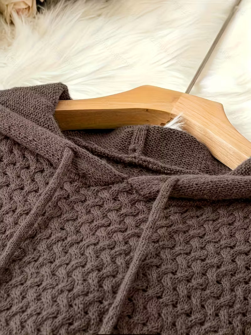 Carwyn | Women's Hooded Cable Knit Sweater Dress