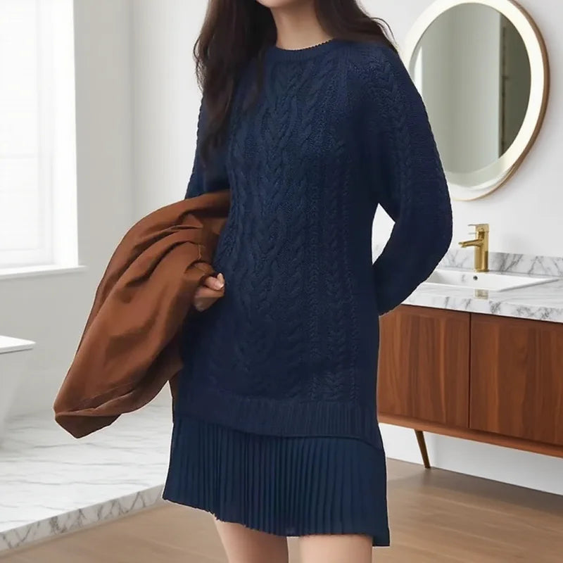 Celia | Women's Cable Knit Sweater Dress
