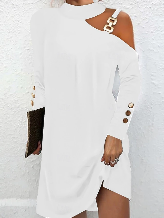 Cyrene | Women's Cold-Shoulder Sweater Dress