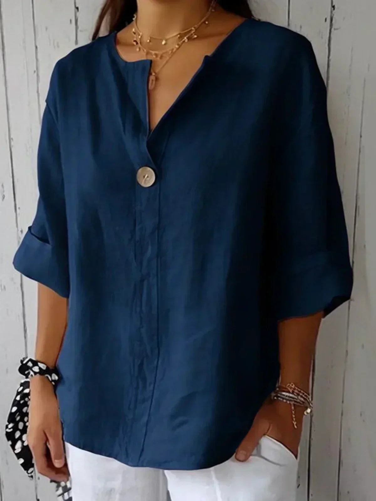 Emeline | Women's V-Neck Blouse