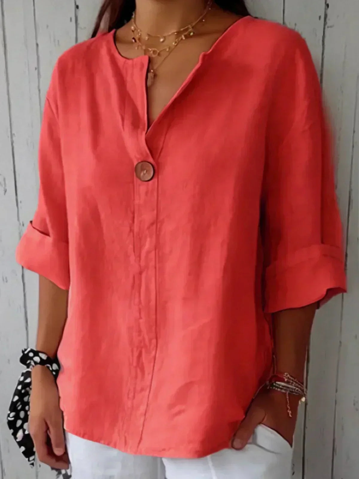 Emeline | Women's V-Neck Blouse