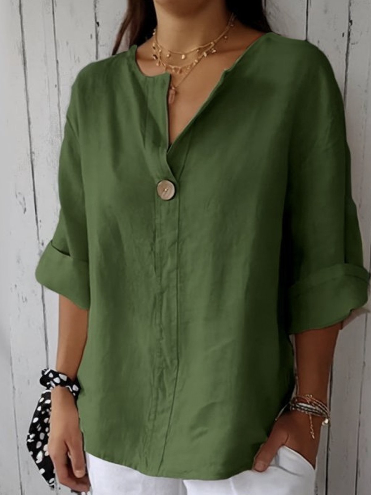 Emeline | Women's V-Neck Blouse